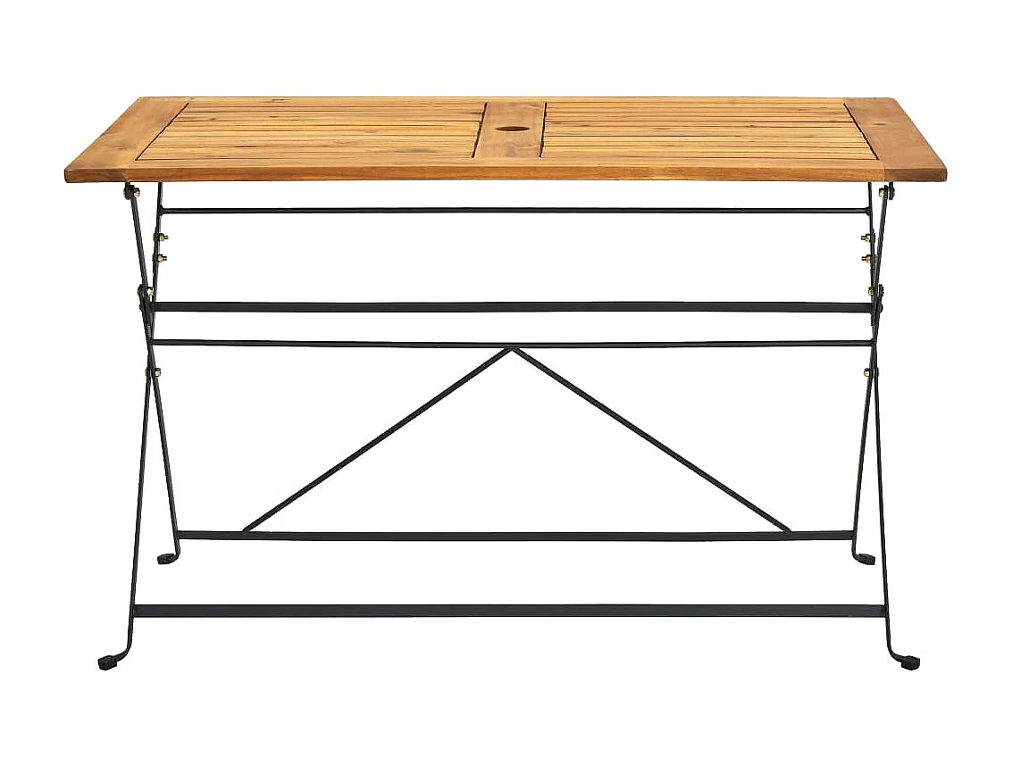 Table pliable de jardin 120x70x74 cm Bois d'acacia massif GHR69337