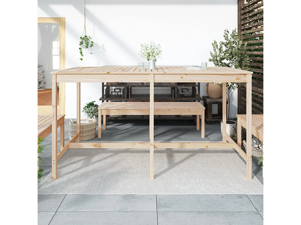 Table de jardin 203,5x90x110 cm bois massif de pin GHR73194
