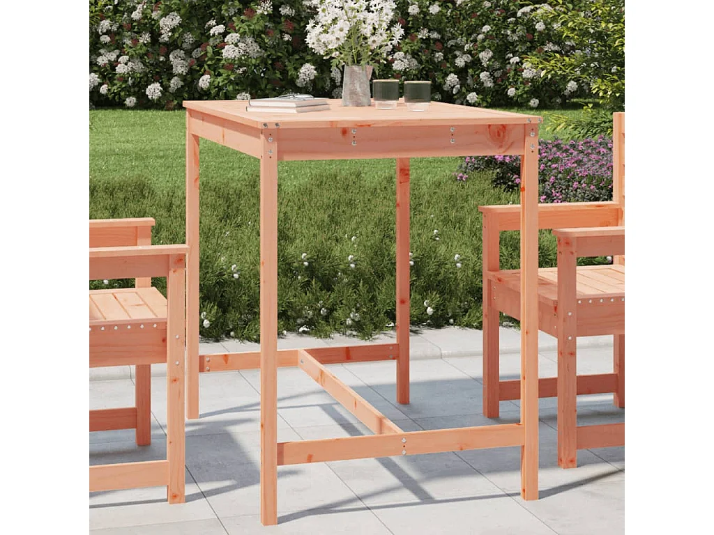 Mesa de comedor de jardín madera maciza Douglas 121x82,5x110 cm KOW33010