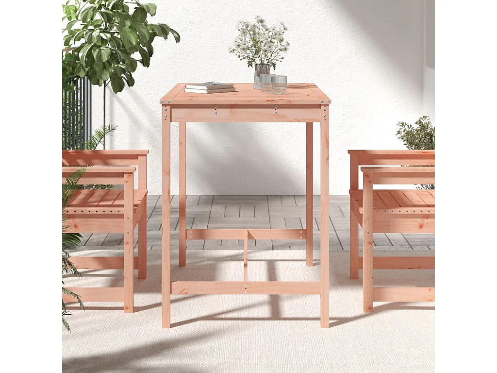 Mesa de comedor de jardín madera maciza Douglas 121x82,5x110 cm KOW33010