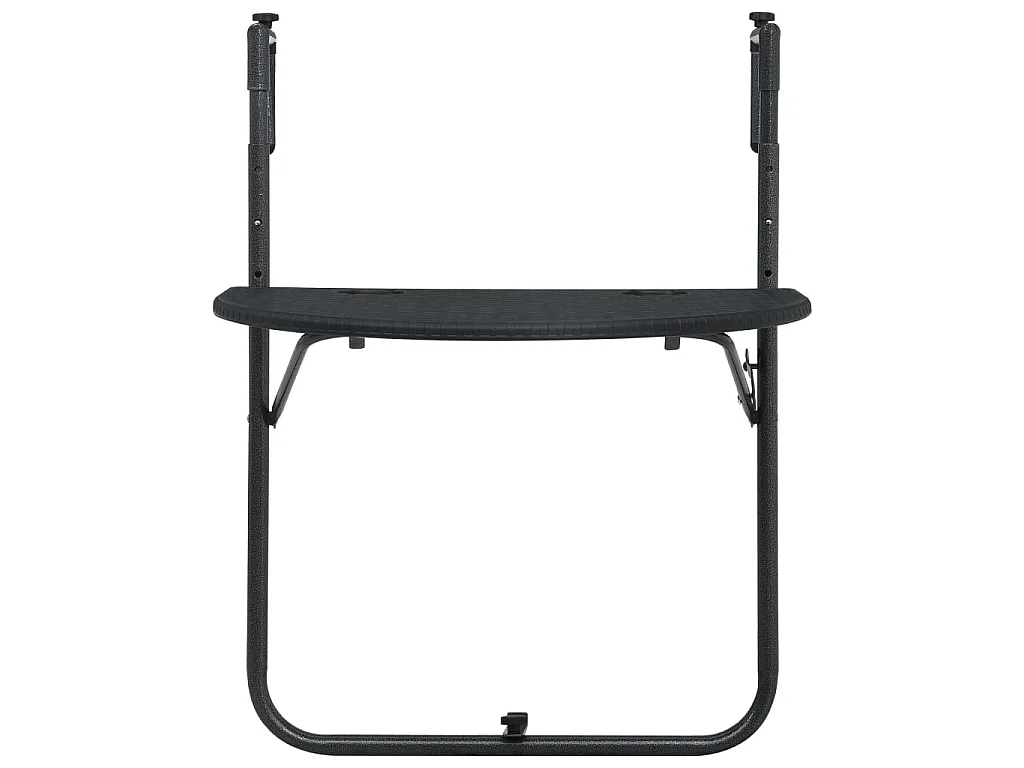 Mesa varanda pendurar 60x64x83,5cm plástico aspeto vime preto PT164342