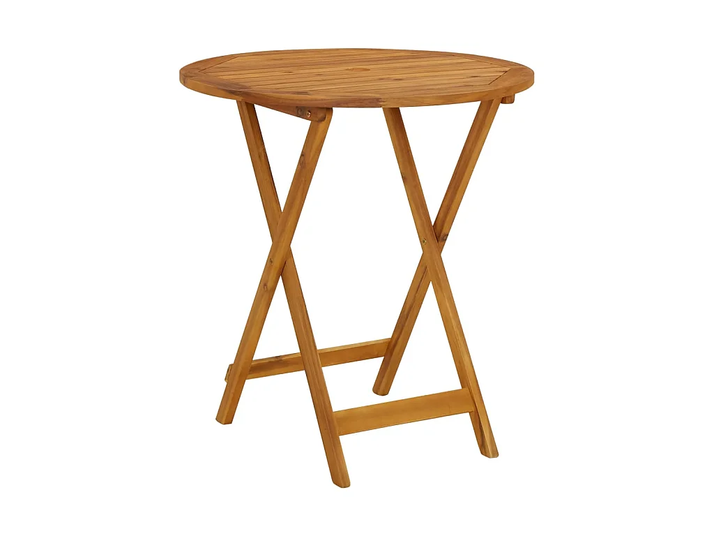 Table pliable de jardin 70 cm Bois d'acacia solide GHR28157