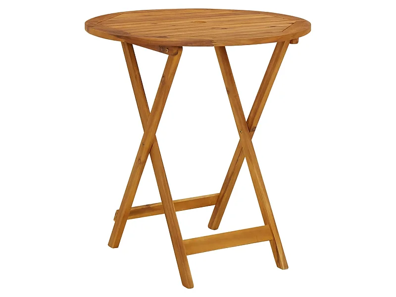 Table pliable de jardin 70 cm Bois d'acacia solide GHR28157
