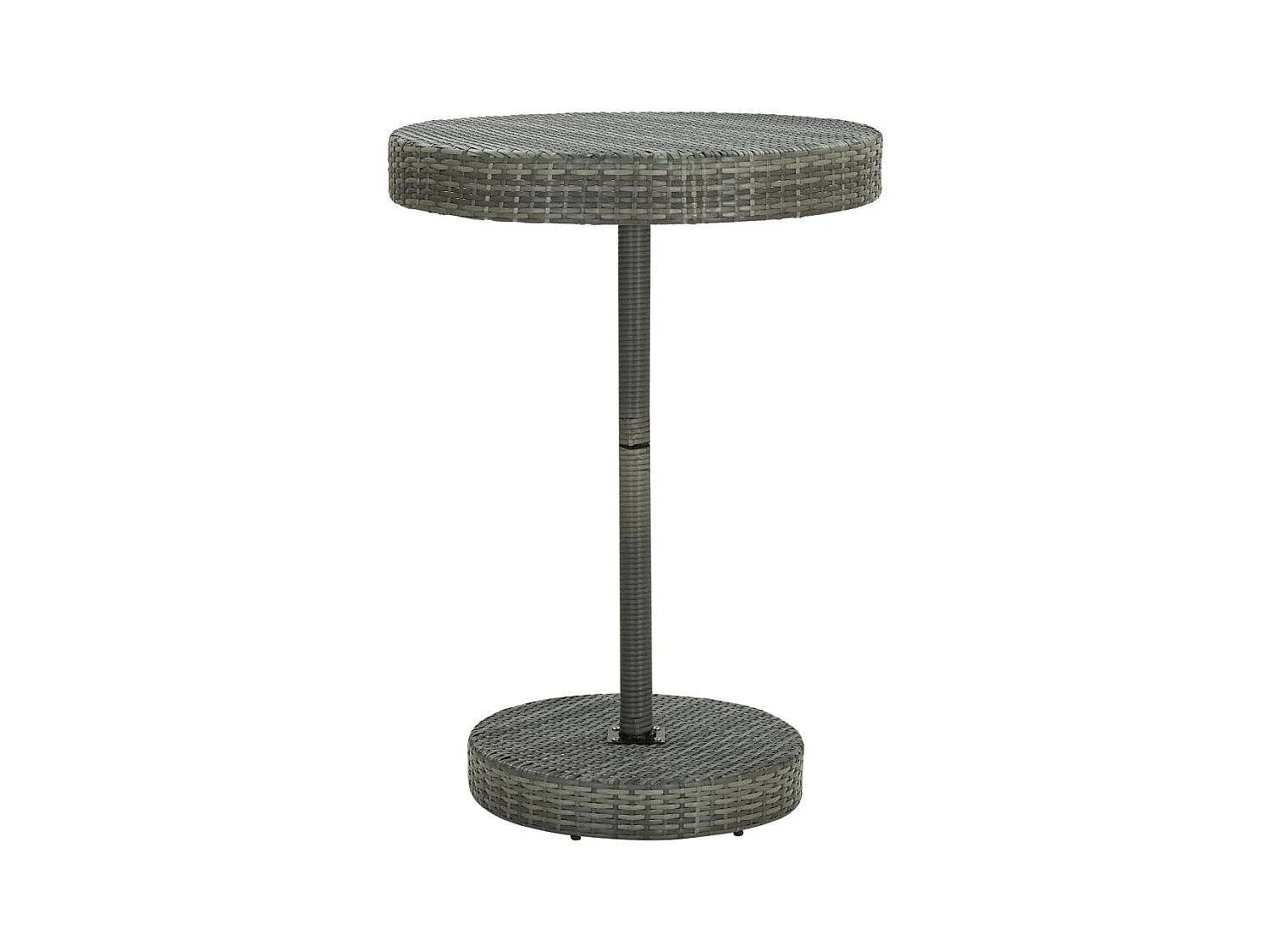 Table de jardin Gris 75,5x106 cm Résine tressée GHR55240