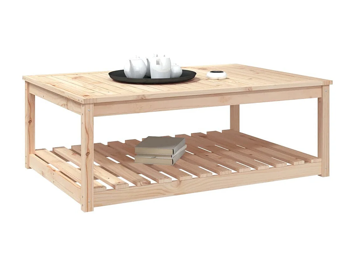 Table de jardin 121x82,5x45 cm bois massif de pin GHR20009