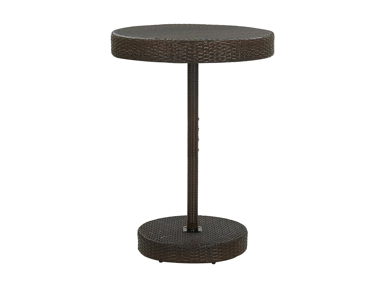 Mesa de jardim 75,5x106 cm vime PE castanho PT936019