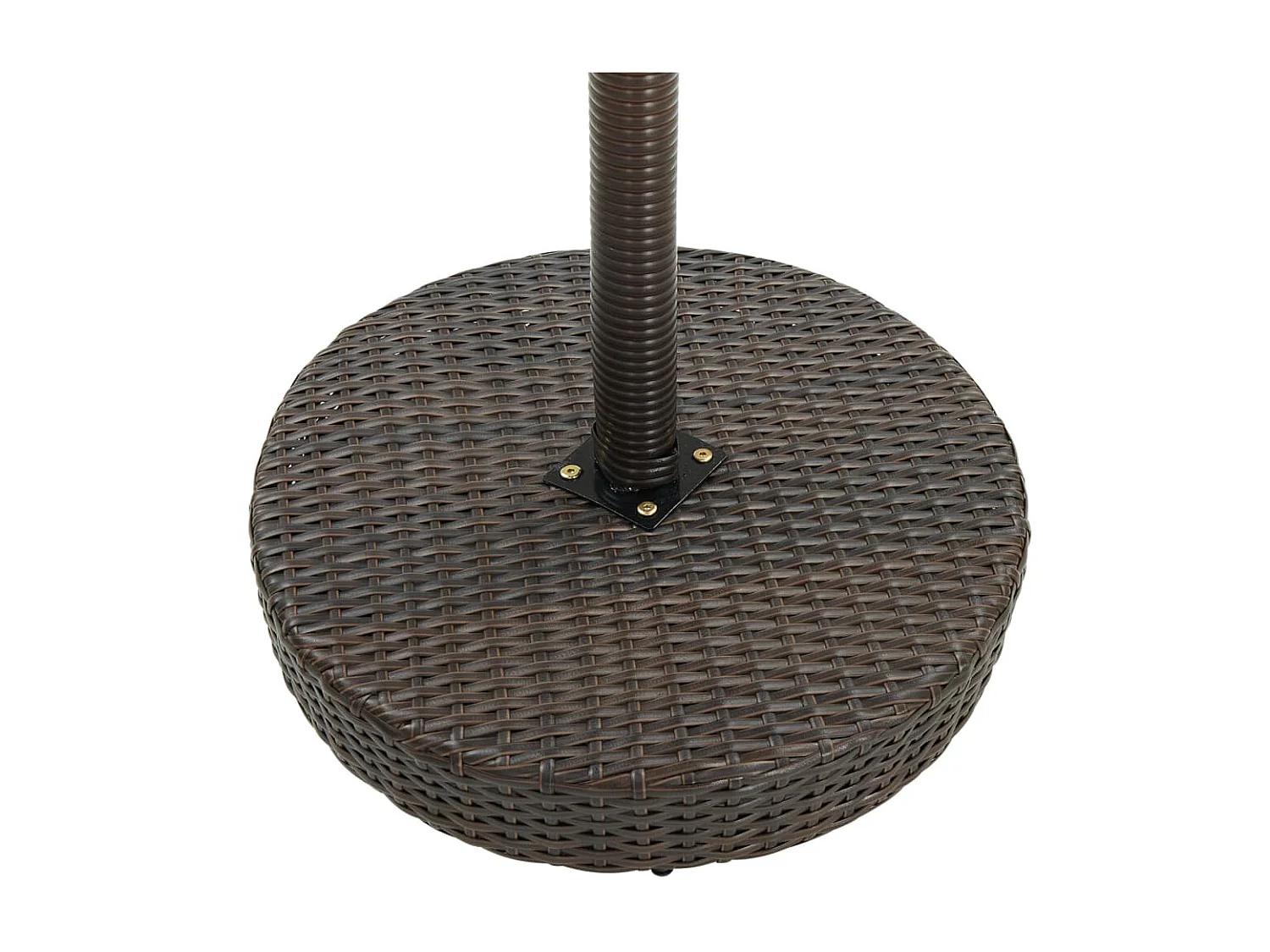 Mesa de jardim 75,5x106 cm vime PE castanho PT936019