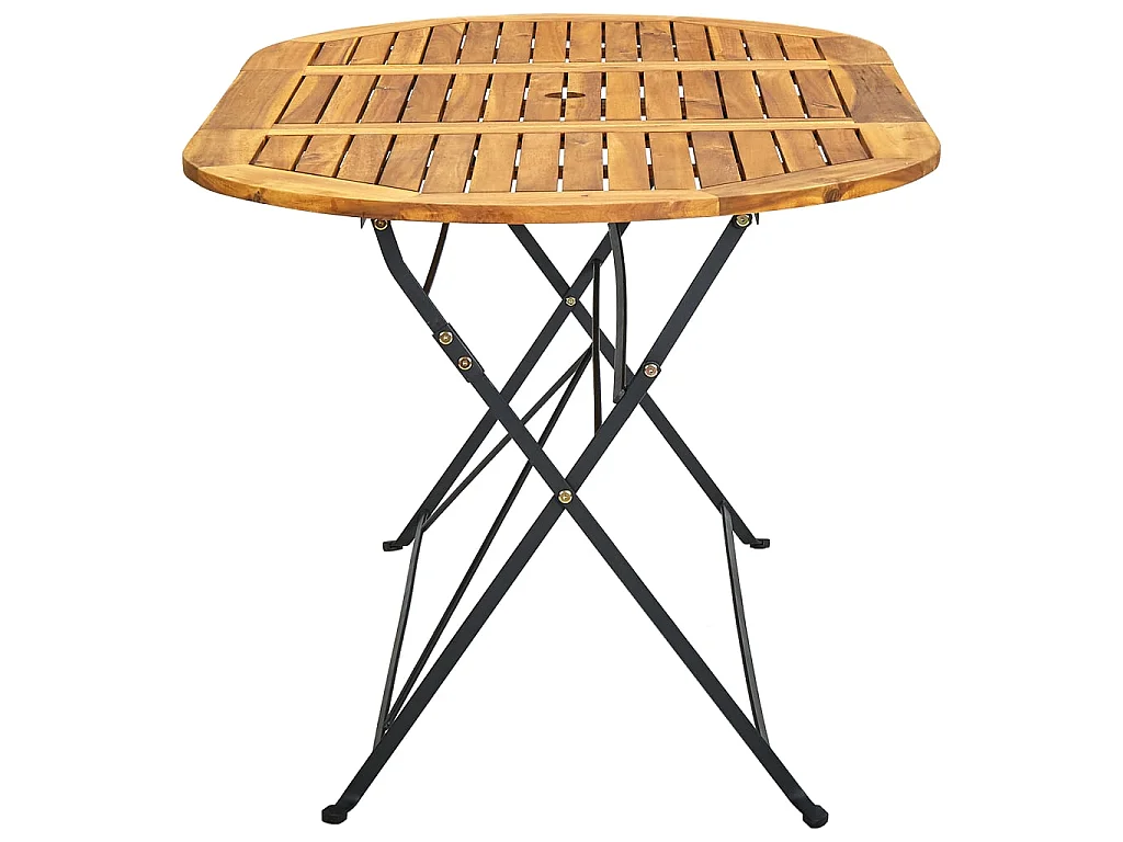 Mesa de comedor de jardín madera maciza de acacia ovalada 160x85x74 cm KOW91522