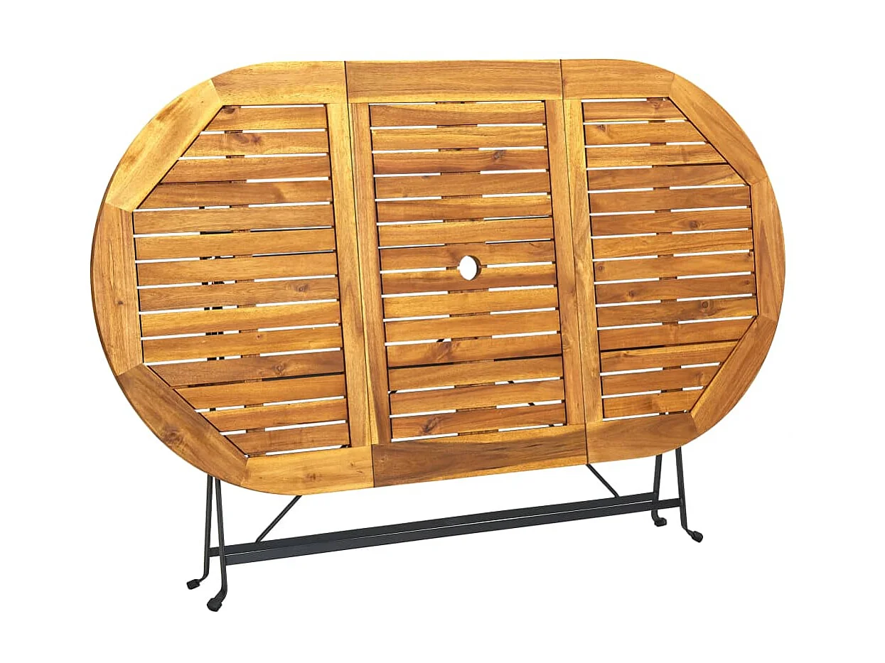 Mesa de comedor de jardín madera maciza de acacia ovalada 160x85x74 cm KOW91522