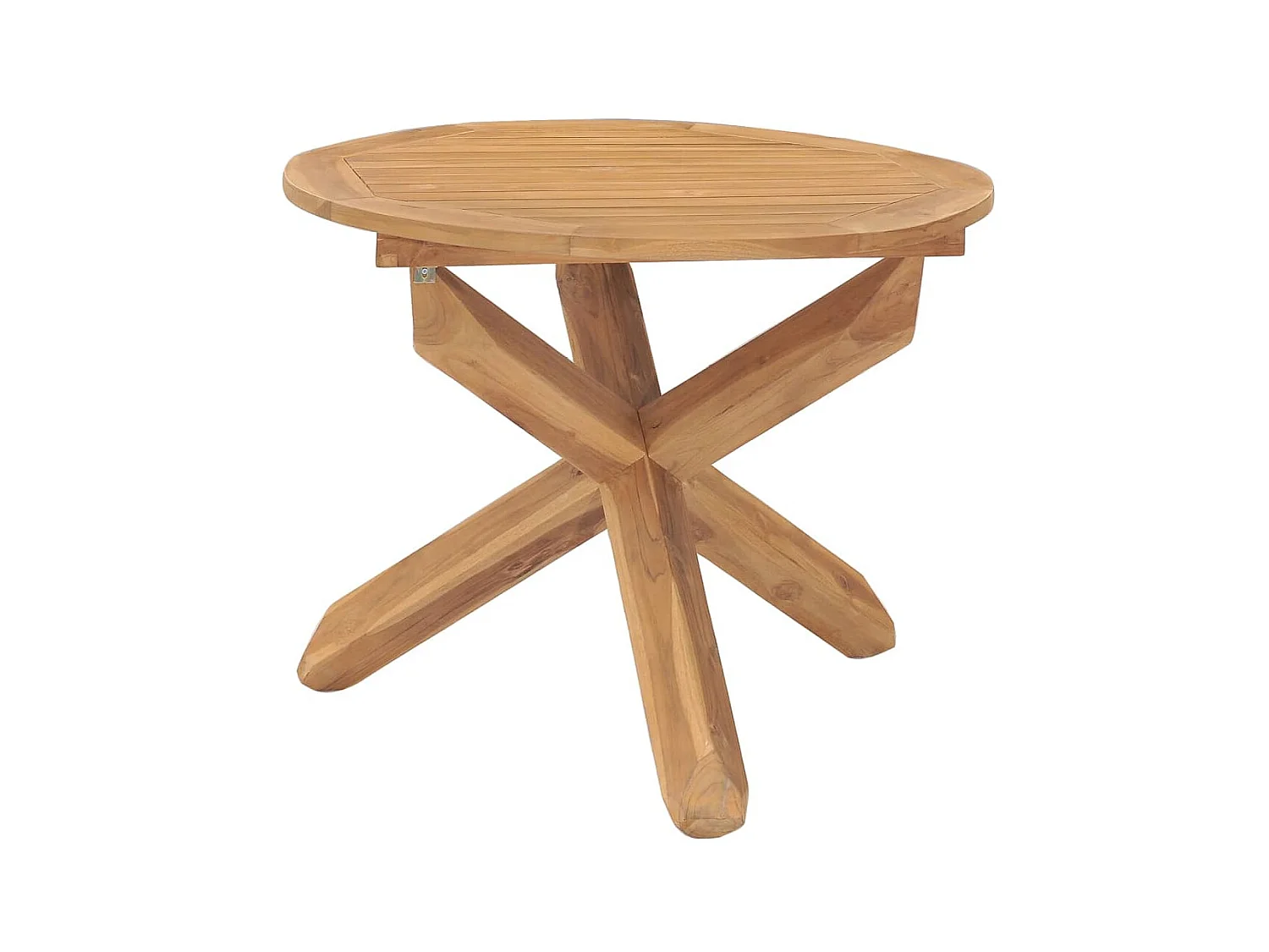 Table à manger de jardin Ø90x75 cm Bois de teck massif GHR78007