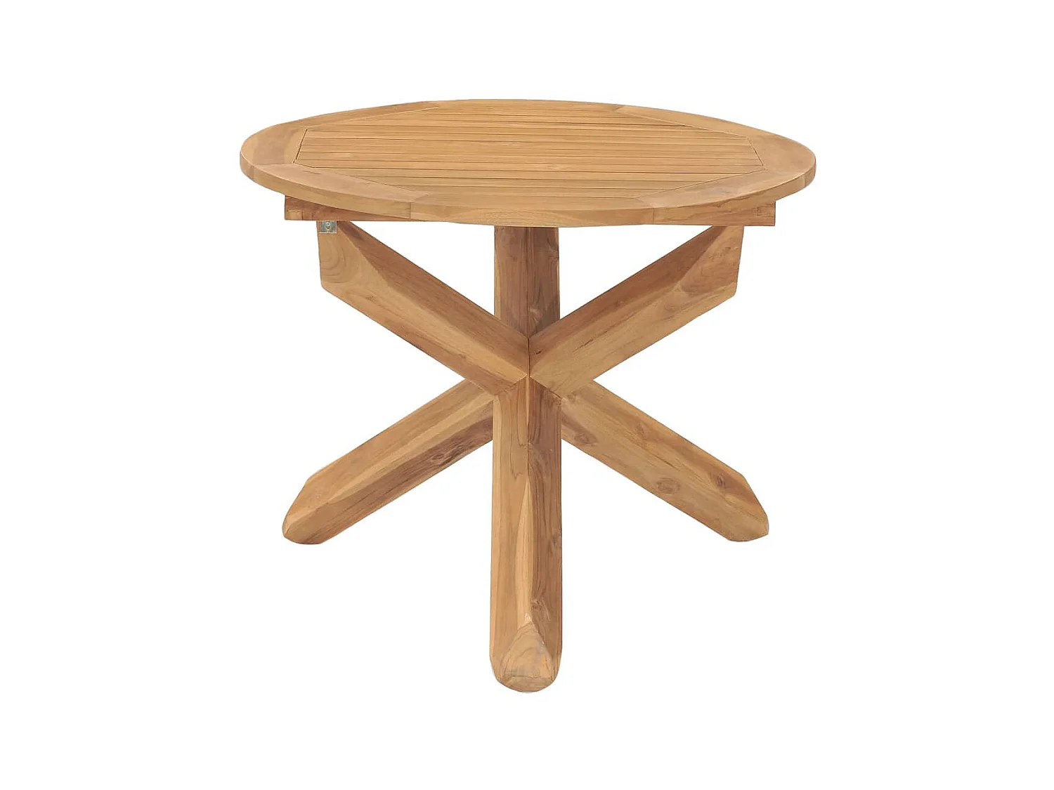 Table à manger de jardin Ø90x75 cm Bois de teck massif GHR78007