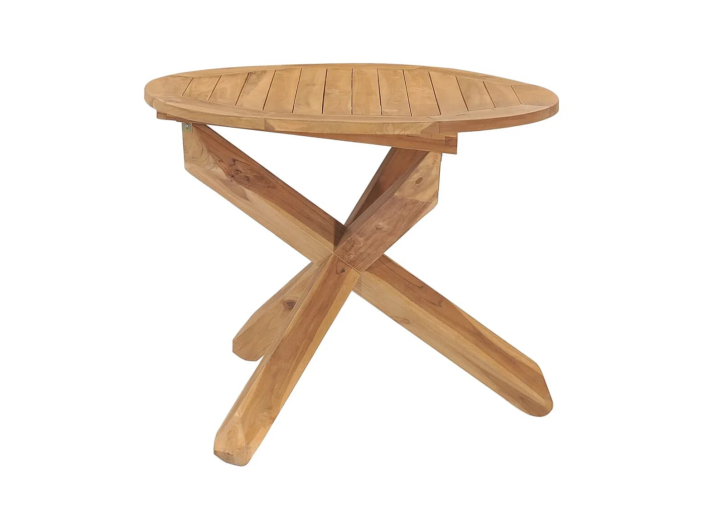Table à manger de jardin Ø90x75 cm Bois de teck massif GHR78007