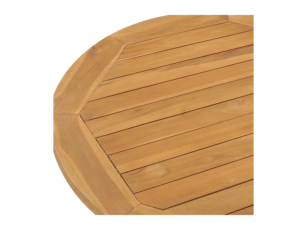 Table à manger de jardin Ø90x75 cm Bois de teck massif GHR78007