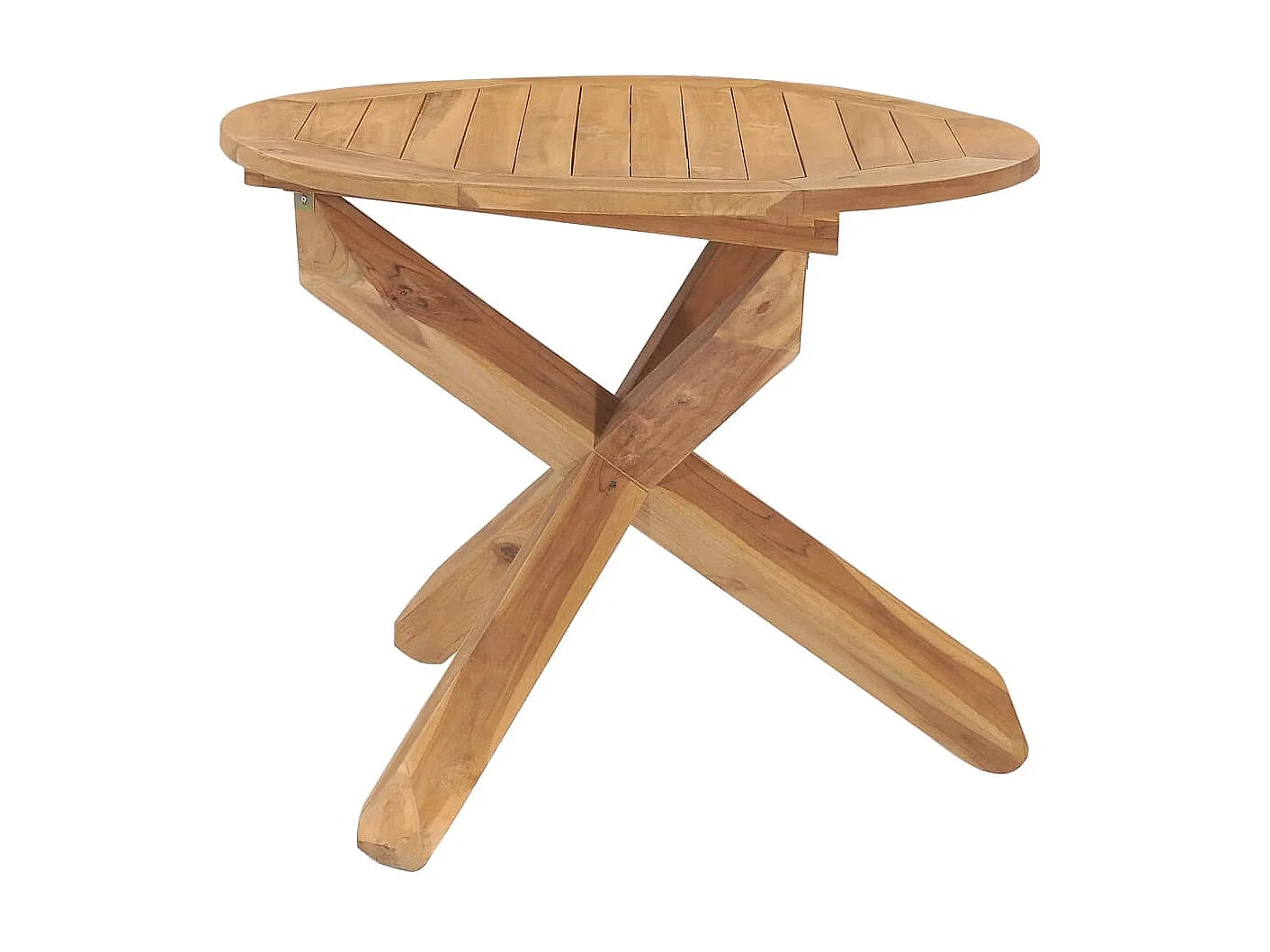 Table à manger de jardin Ø90x75 cm Bois de teck massif GHR78007