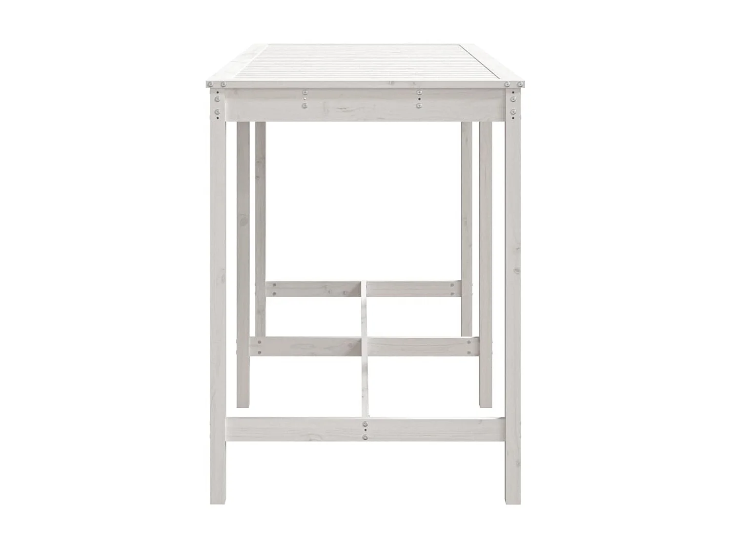 Table de jardin blanc 159,5x82,5x110 cm bois massif de pin GHR41257