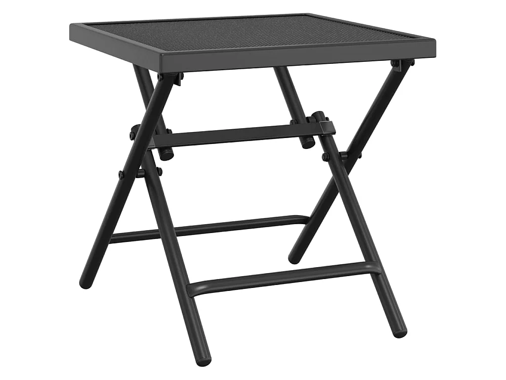 Mesa de jardim dobrável 38x38x38 cm malha de aço antracite PT311888