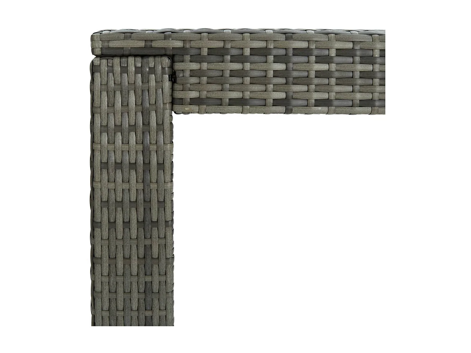 Mesa de bar para jardim 140,5x60,5x110,5 cm vime PE cinzento PT302273