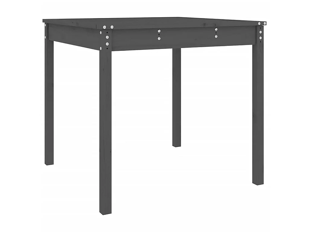 Mesa de jardim 82,5x82,5x76 cm madeira de pinho maciça cinzento PT412705