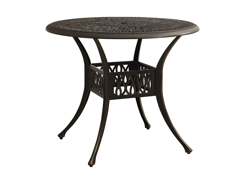 Table de jardin Bronze 90x90x74 cm Aluminium coulé GHR98406