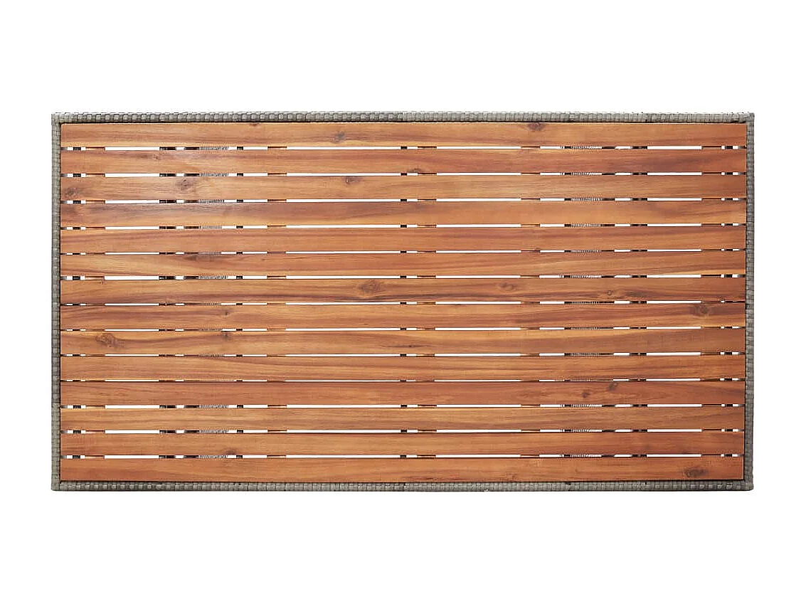 Mesa de comedor de jardín de madera maciza de acacia gris 120x70x66 cm KOW13094