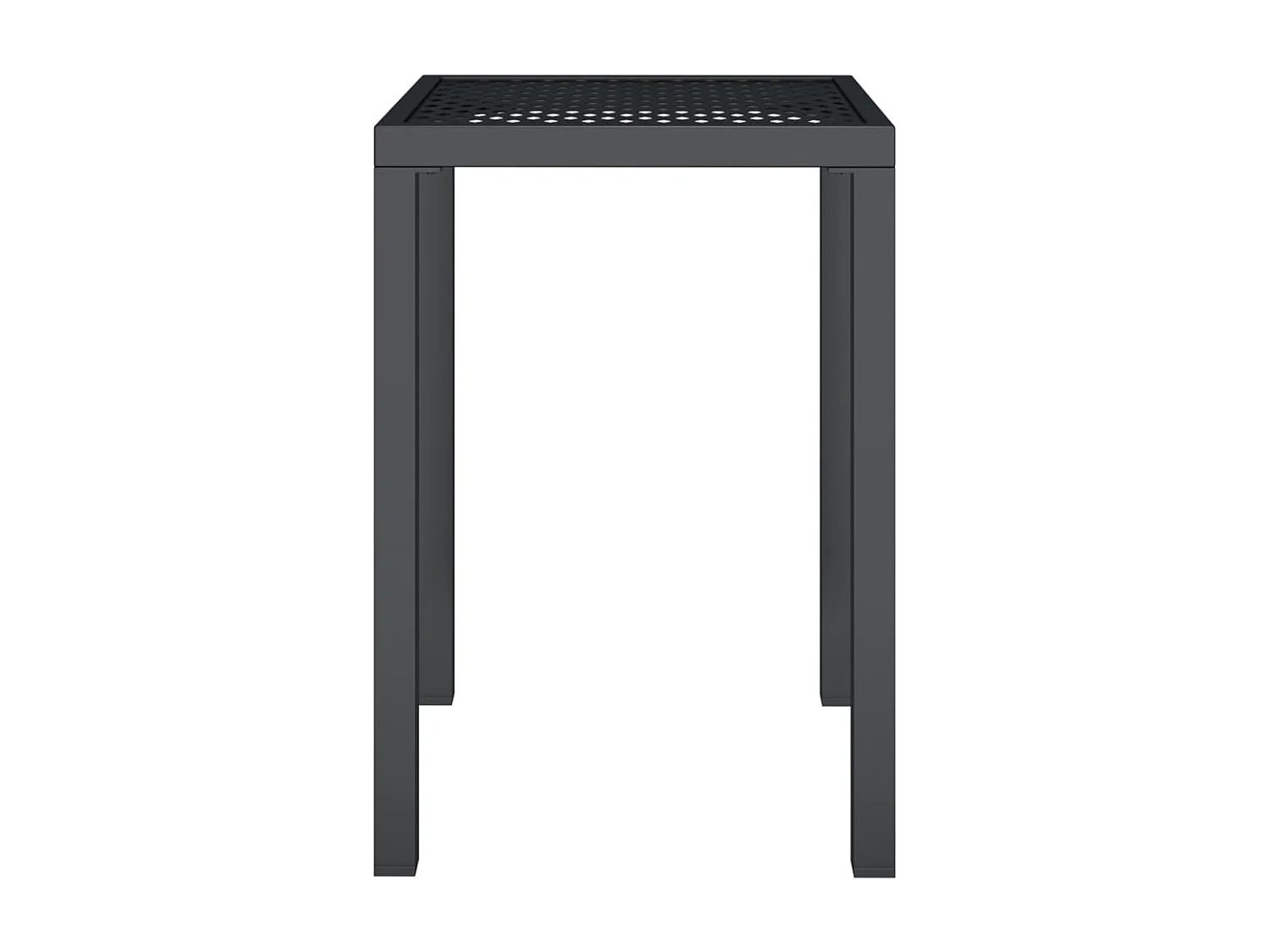 Table de jardin anthracite 50x50x72 cm acier GHR13535