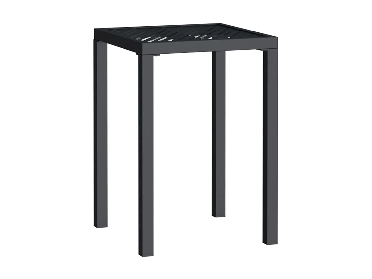 Table de jardin anthracite 50x50x72 cm acier GHR13535