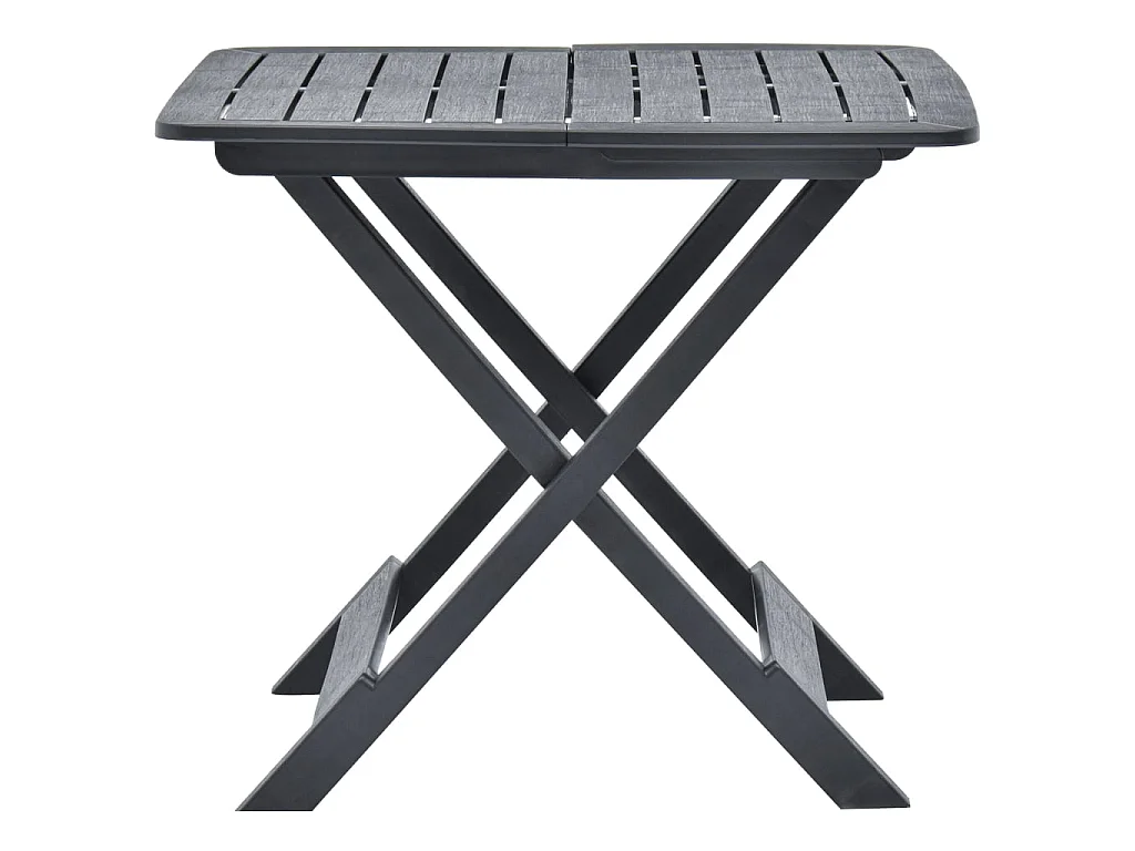 Table pliable de jardin  Anthracite 79x72x70 cm Plastique GHR40675
