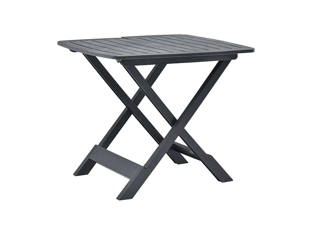Table pliable de jardin  Anthracite 79x72x70 cm Plastique GHR40675
