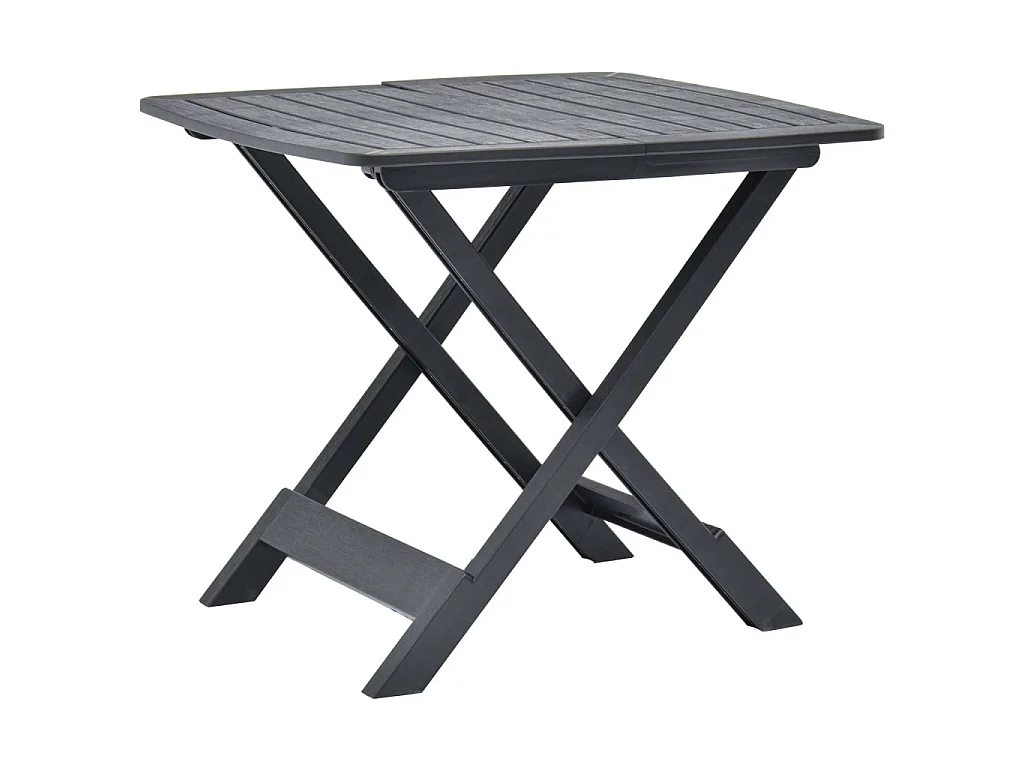 Table pliable de jardin  Anthracite 79x72x70 cm Plastique GHR40675
