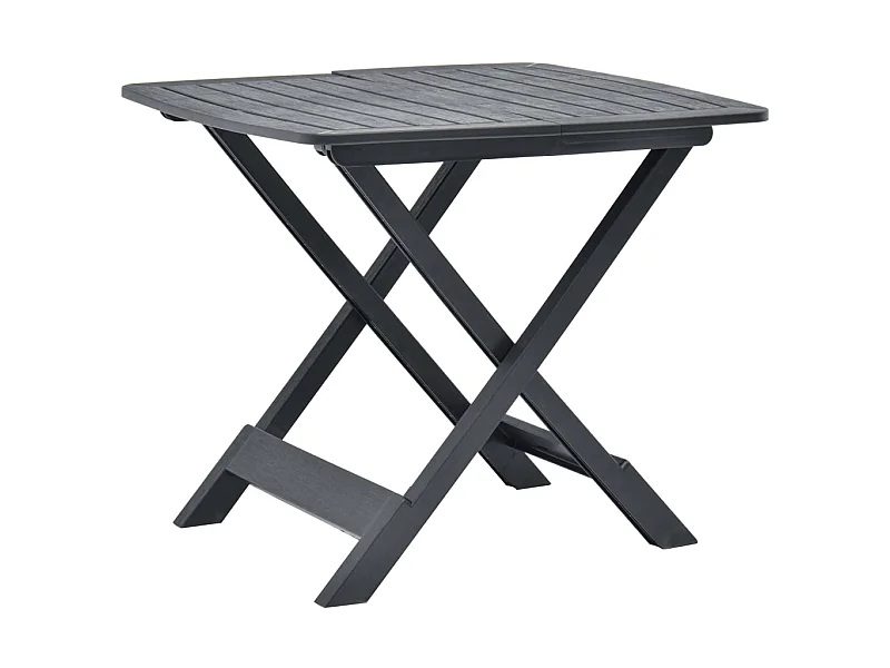 Table pliable de jardin  Anthracite 79x72x70 cm Plastique GHR40675