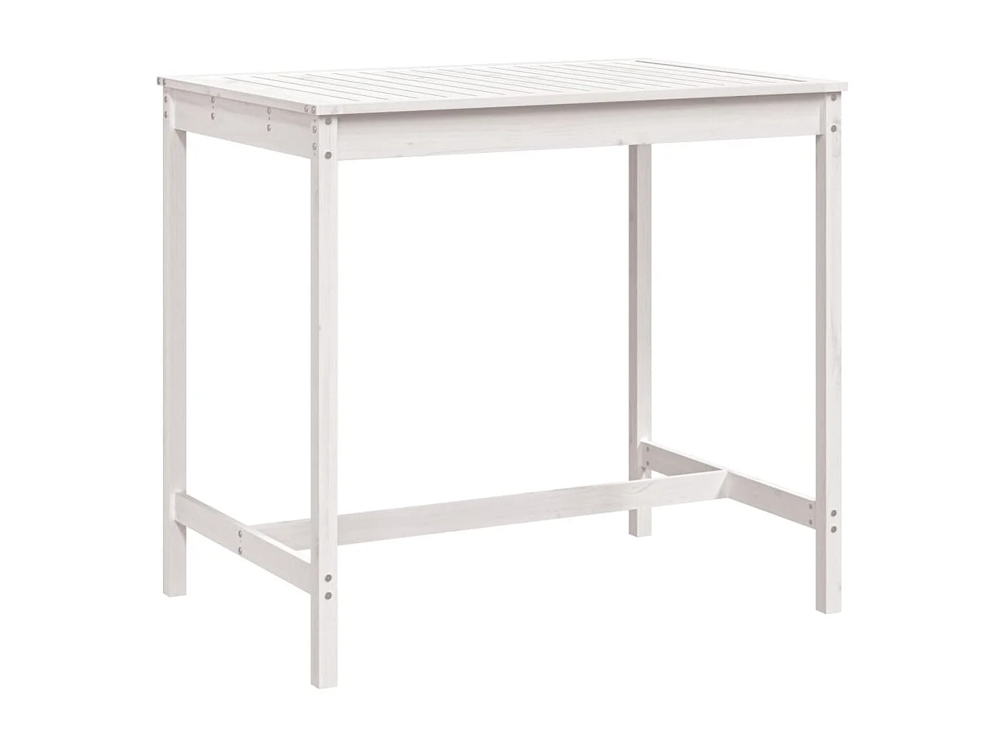 Table de jardin blanc 121x82,5x110 cm bois massif de pin GHR18999