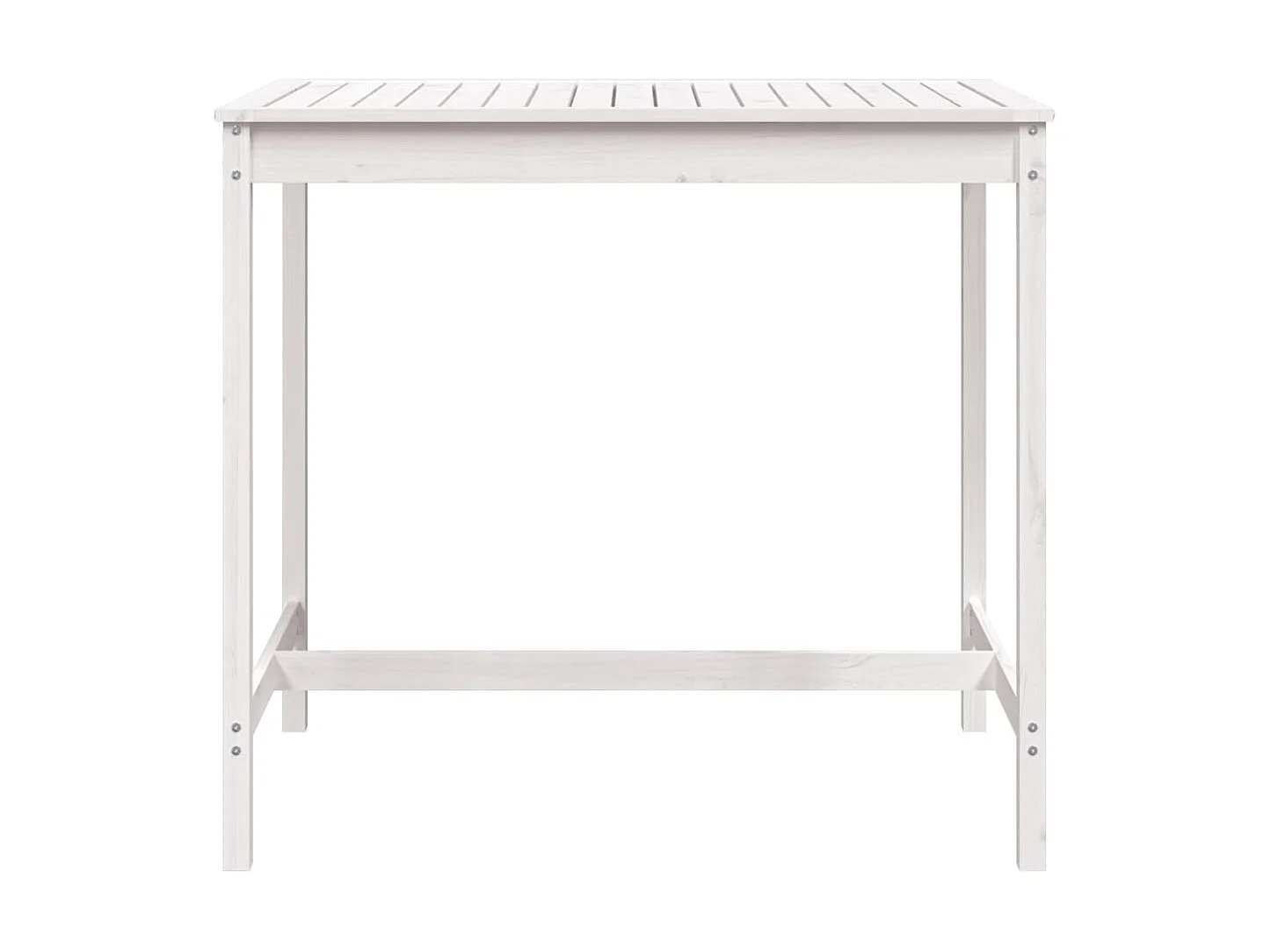 Table de jardin blanc 121x82,5x110 cm bois massif de pin GHR18999