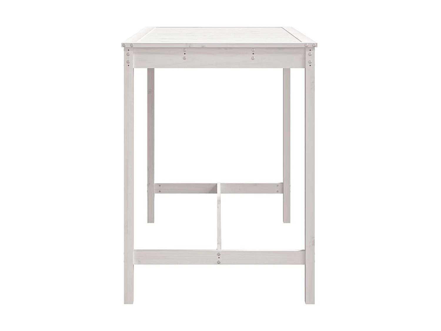 Table de jardin blanc 121x82,5x110 cm bois massif de pin GHR18999