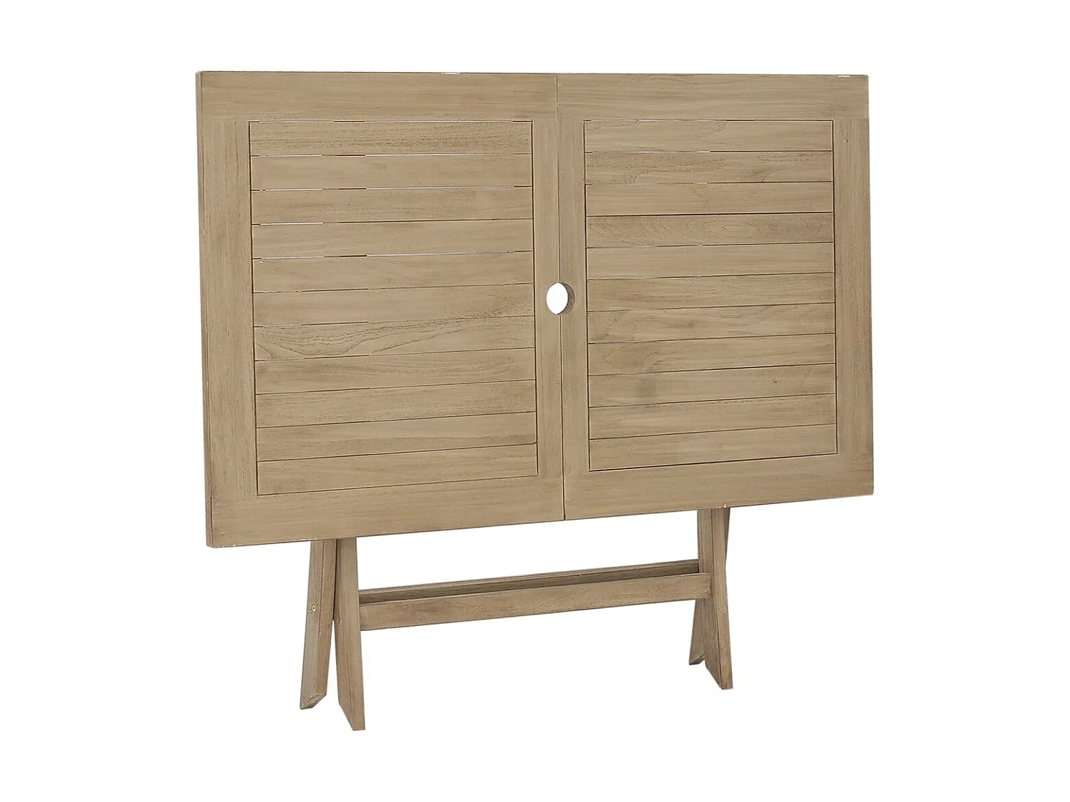 Table de jardin pliante gris 120x70x75 cm bois de teck solide GHR85301