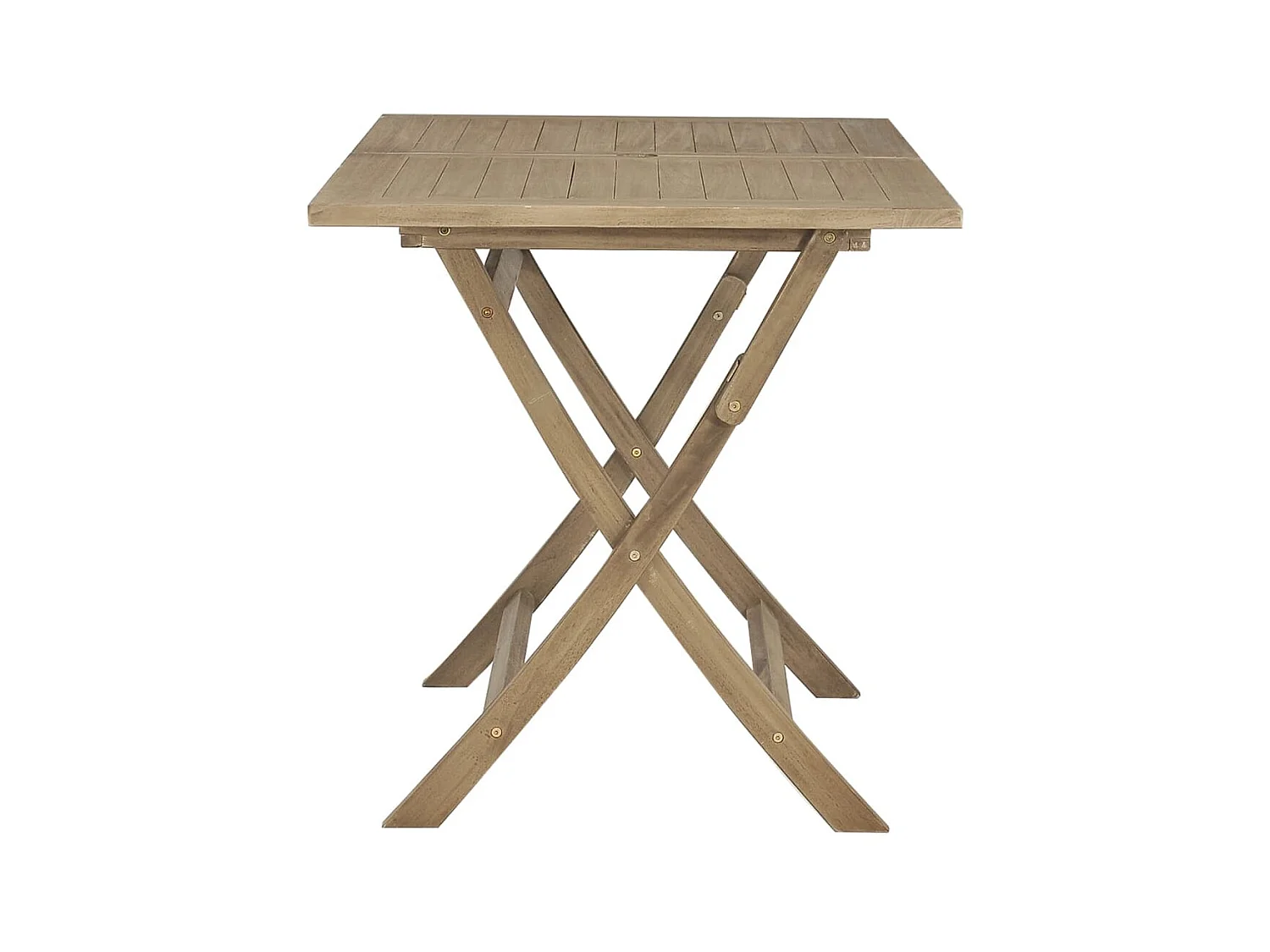 Table de jardin pliante gris 120x70x75 cm bois de teck solide GHR85301
