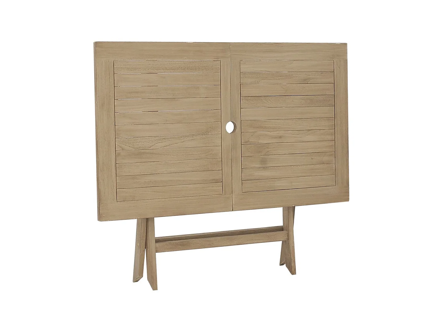 Table de jardin pliante gris 120x70x75 cm bois de teck solide GHR85301