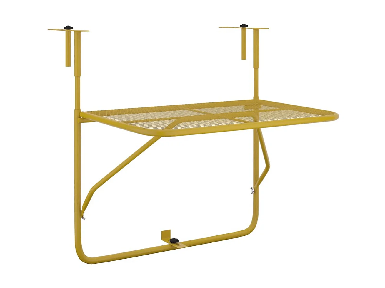 Mesa de balcón acero dorado 60x40 cm KOW47764