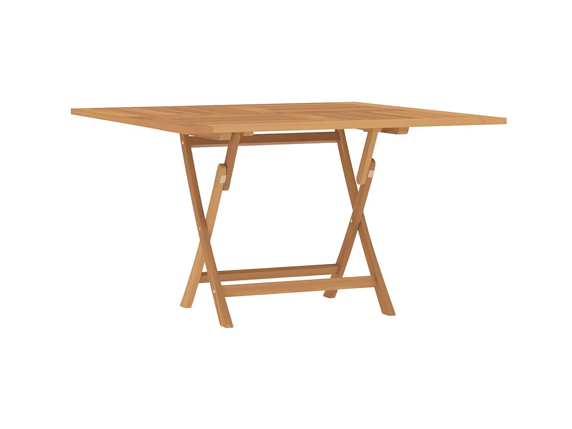 Table pliable de jardin 120x120x75 cm bois massif de teck GHR50633