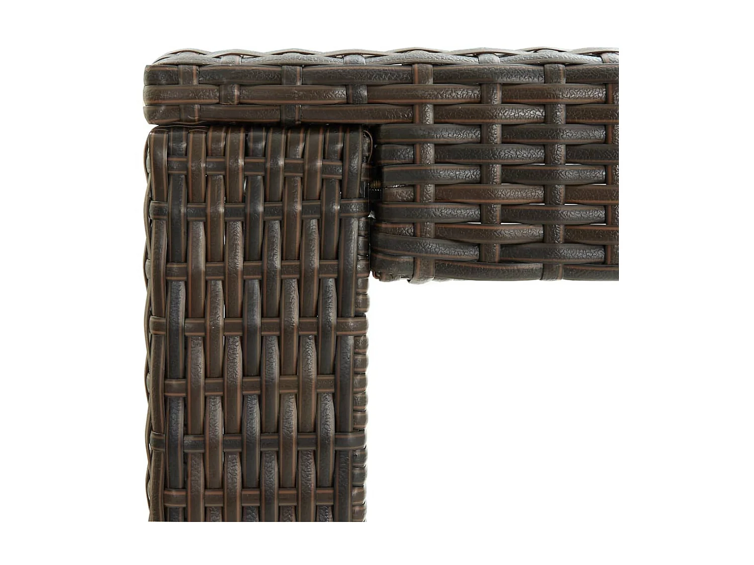 Mesa de bar para jardim 140,5x60,5x110,5 cm vime PE castanho PT691502