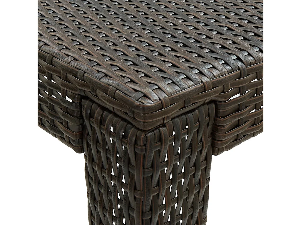 Table à manger de jardin Marron 140,5x60,5x110,5cm Résine tressée GHR78857