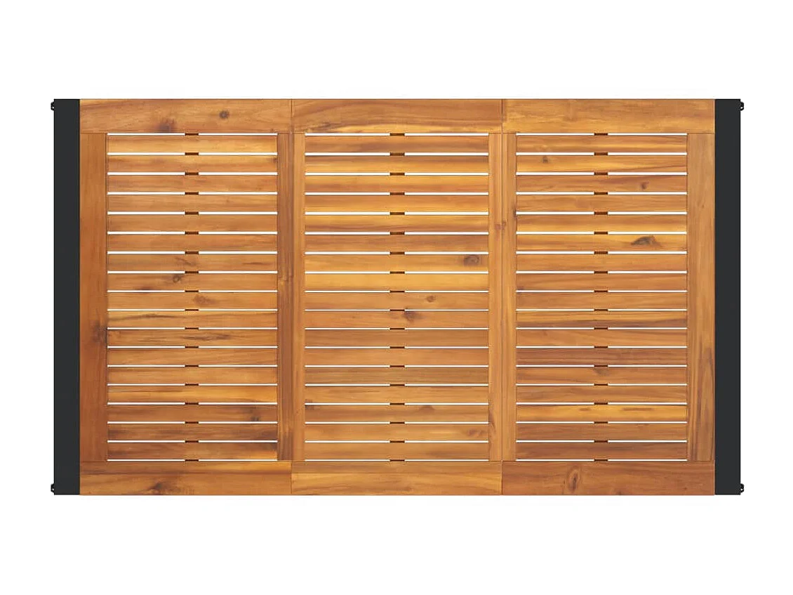 Table de jardin et pieds en forme de U 140x80x75 cm bois acacia GHR70436