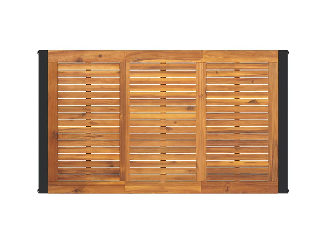 Table de jardin et pieds en forme de U 140x80x75 cm bois acacia GHR70436
