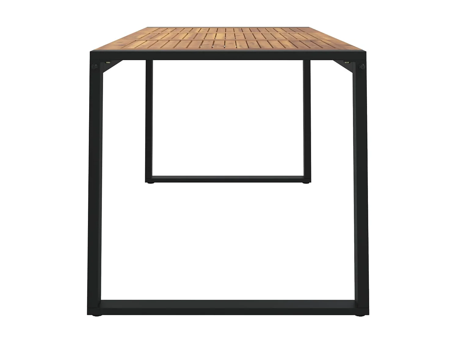 Mesa jardim c/ pernas em forma de U 140x80x75 cm acácia maciça PT701550