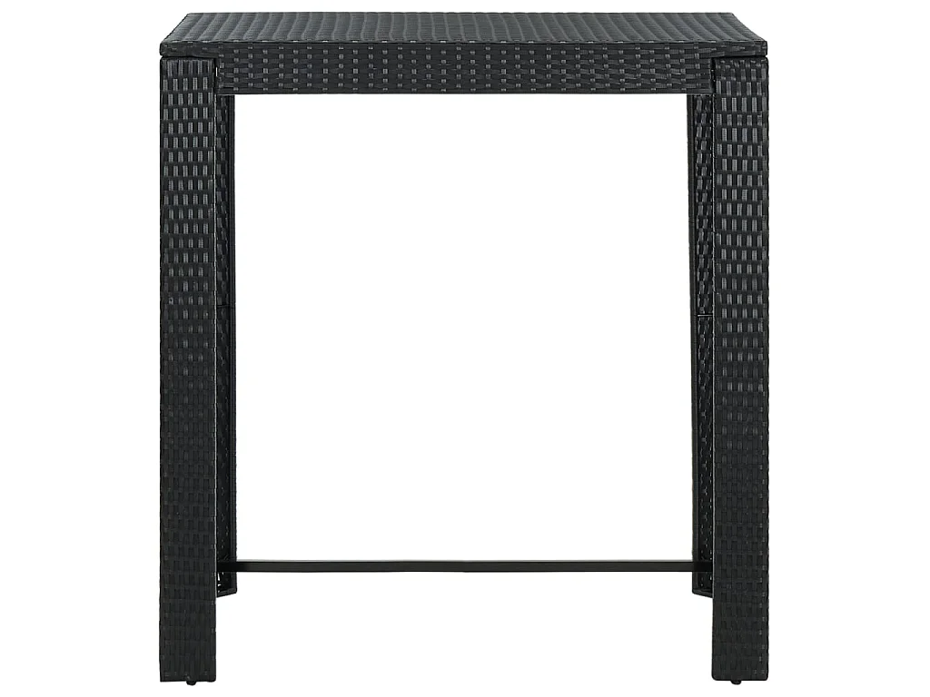 Mesa de bar para jardim 100x60,5x110,5 cm vime PE preto PT917725
