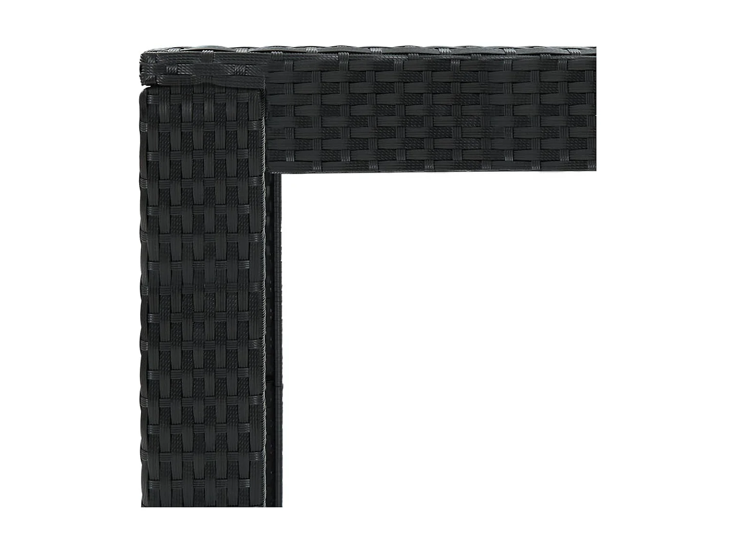 Mesa de bar para jardim 100x60,5x110,5 cm vime PE preto PT917725