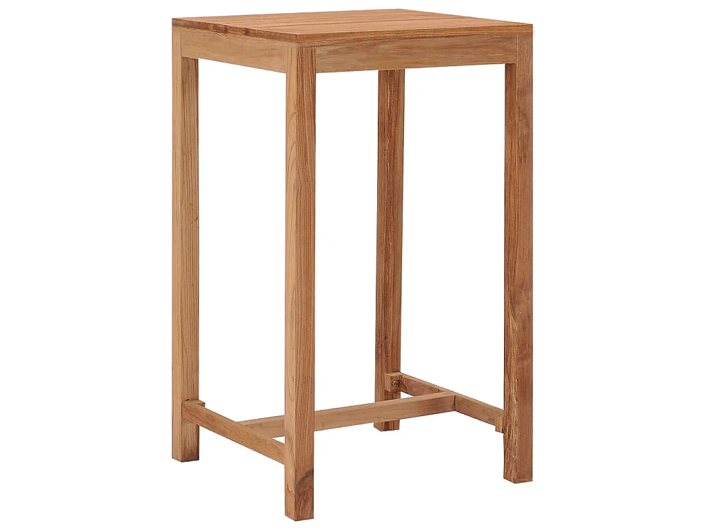 Mesa alta de jardín madera maciza de teca 60x60x105 cm KOW62983