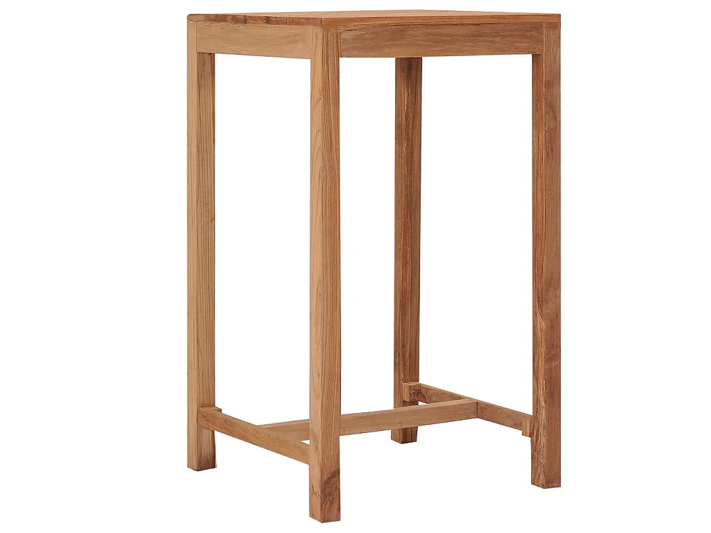 Mesa alta de jardín madera maciza de teca 60x60x105 cm KOW62983
