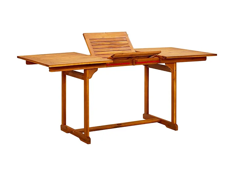 Tuintafel (120-170)x80x75 cm massief acaciahout NL203202