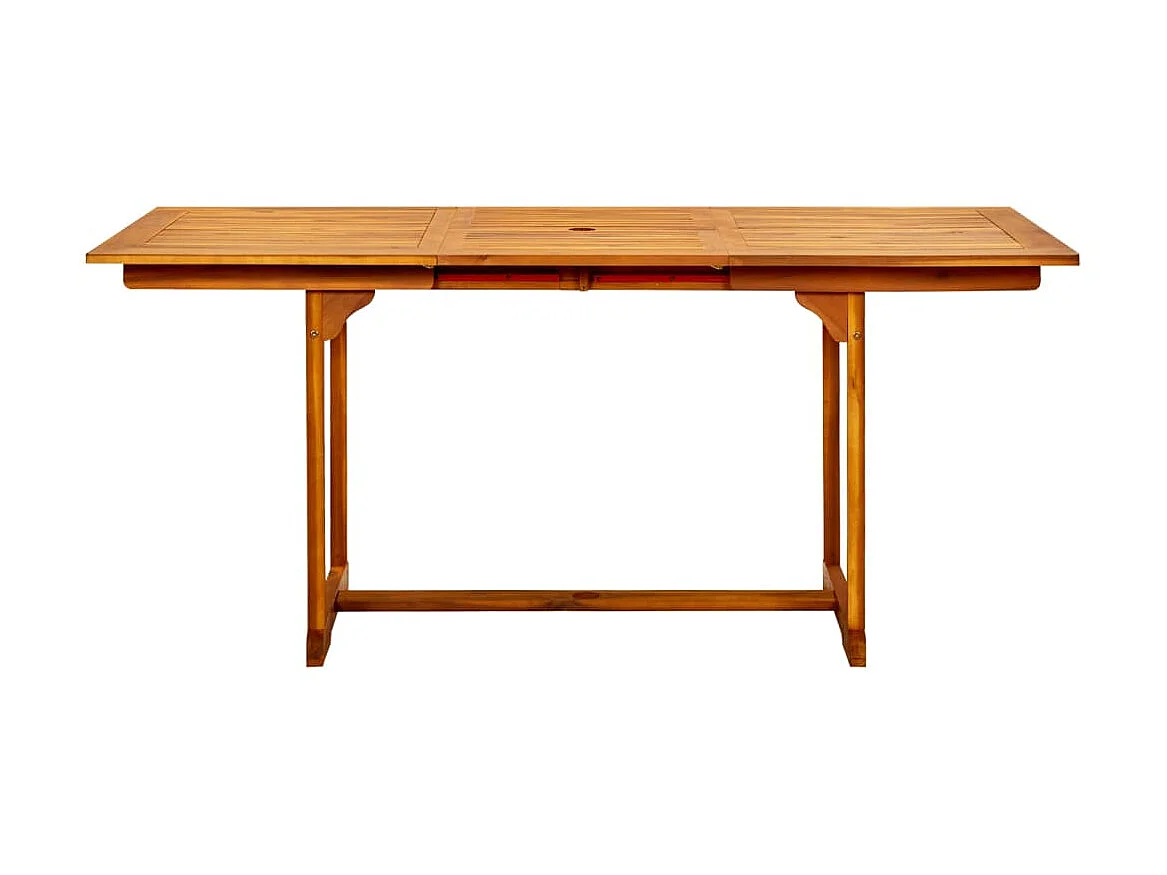 Table à manger de jardin (120-170)x80x75 cm Bois d'acacia massif GHR72966