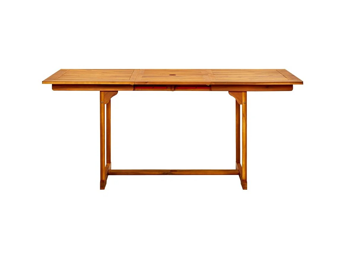 Table à manger de jardin (120-170)x80x75 cm Bois d'acacia massif GHR72966